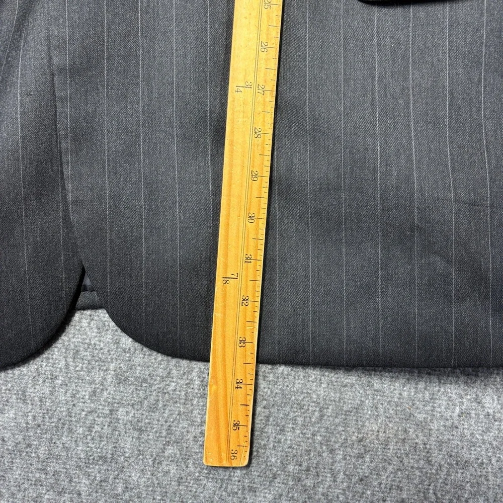 Jos. A. Bank Mens 48R Charcoal Pinstripe 100% Wool 2-Piece Suit Gordon 40X31